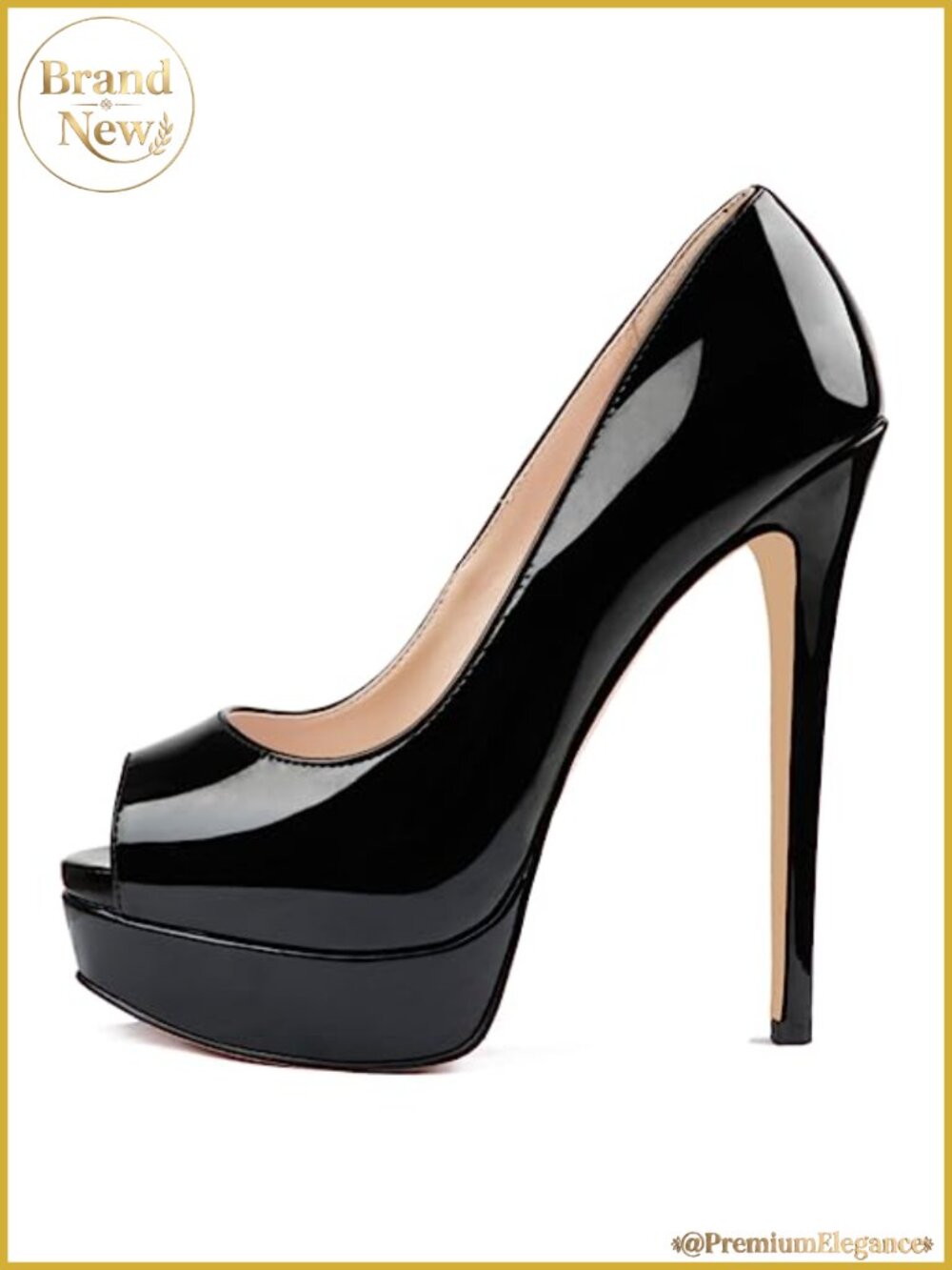 Women's Platform Stiletto Heels Peep Toe Pumps 6 Inch Heels for Wedding Party